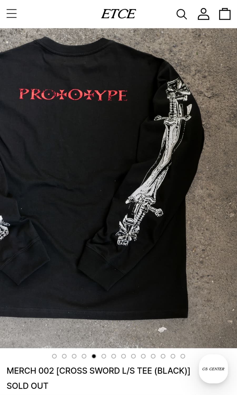 (L) ETCE 크로스 스워드 롱슬리브블랙 상품이미지3