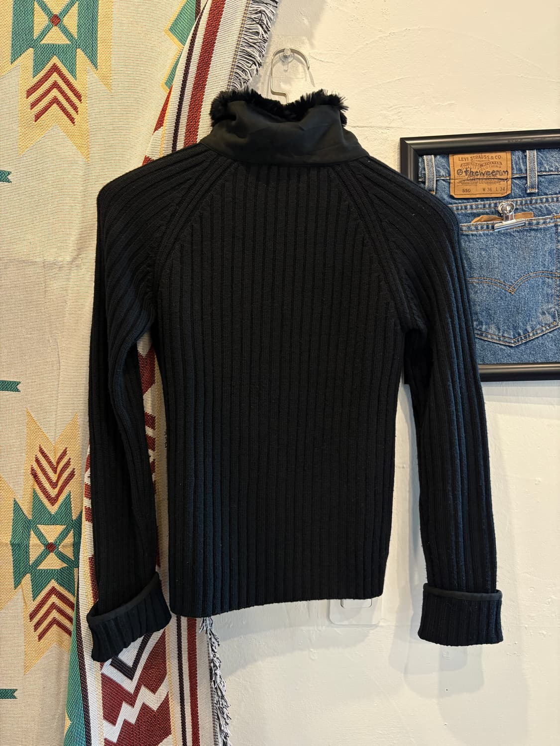 BRAHMIN 울 100% 니트집업 상품이미지4