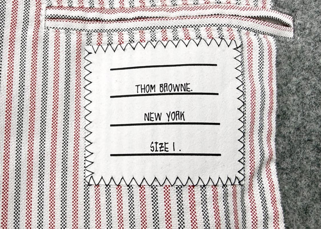 톰브라운 멜튼 울 사선 오버사이즈 블루종 자켓 상품이미지8