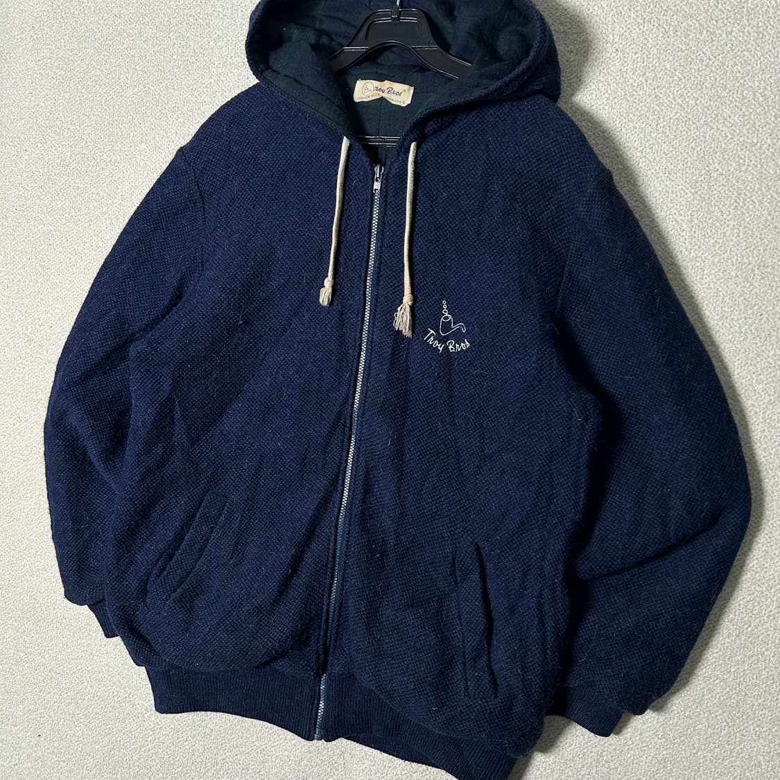  (L) Troy Bros 트로이브더라스 네이비 울 집업  상품이미지2