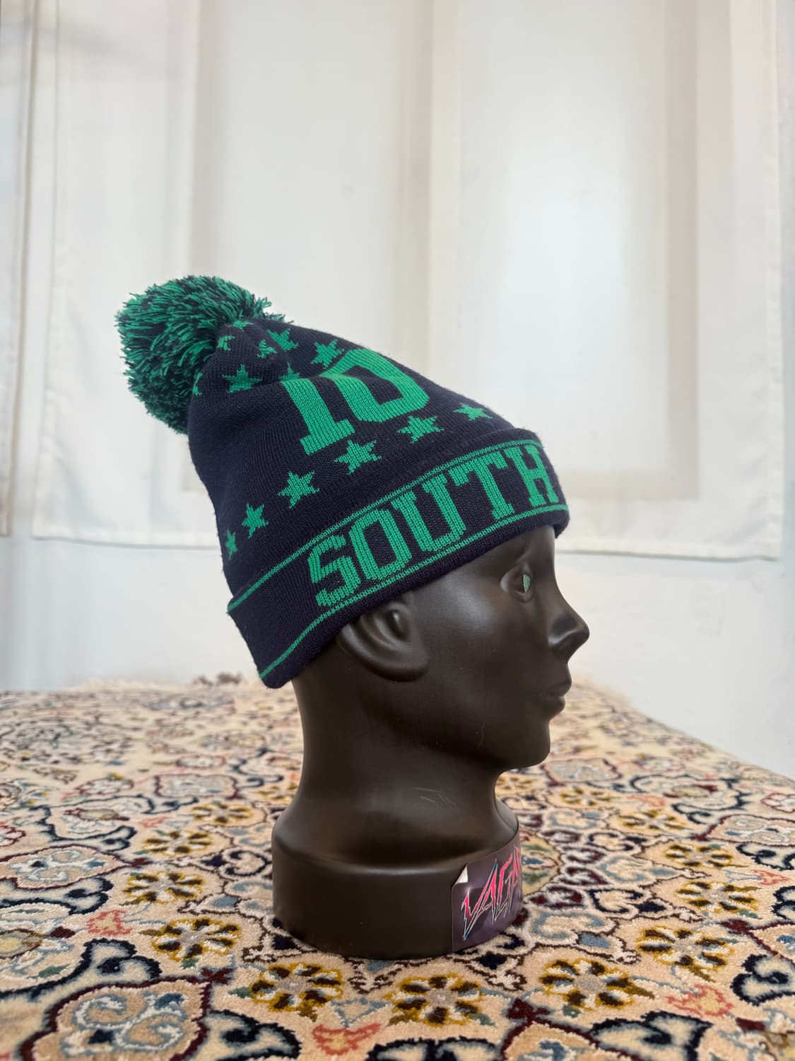 빈티지 별 니트 방울비니 상품이미지5