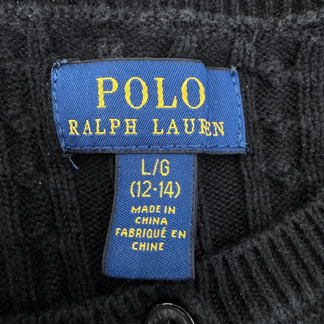 폴로 신형 포니 꽈배기 가디건 블랙 상품이미지4