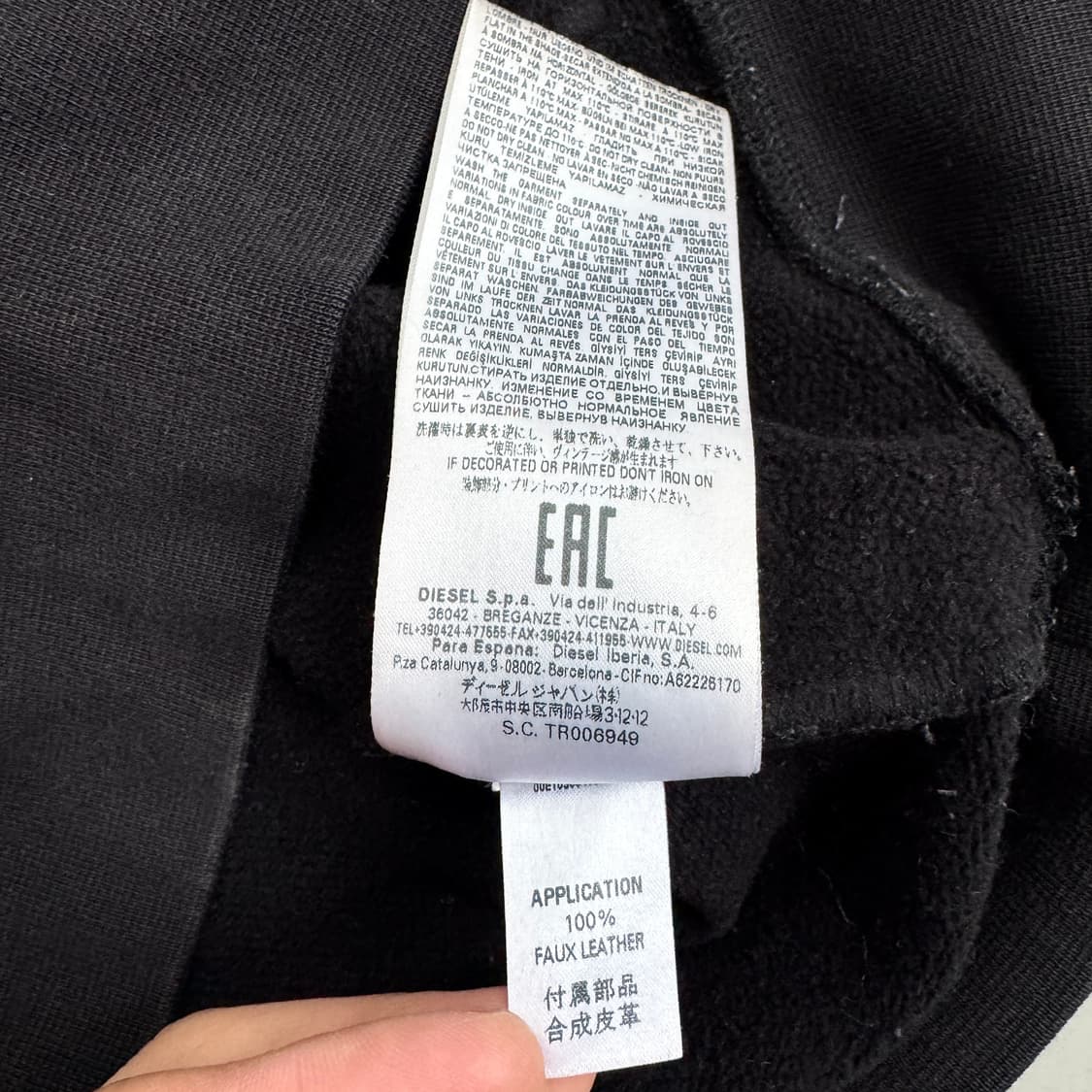 디젤 블랙골드 후드티 상품이미지7