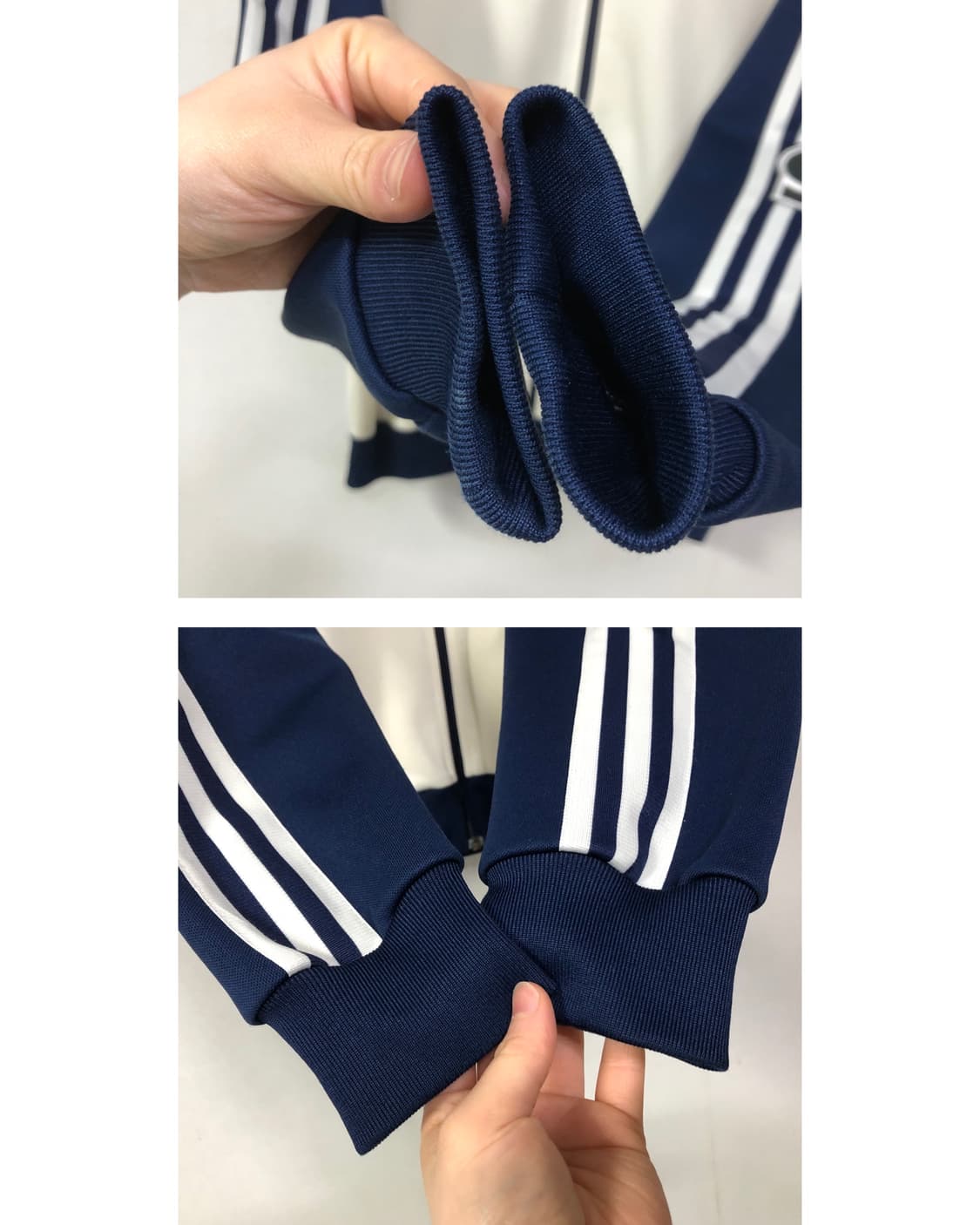 아디다스 남녀공용 프렌치 와펜 배색 트랙탑 져지 90 _ 아이보리/네이비 상품이미지6