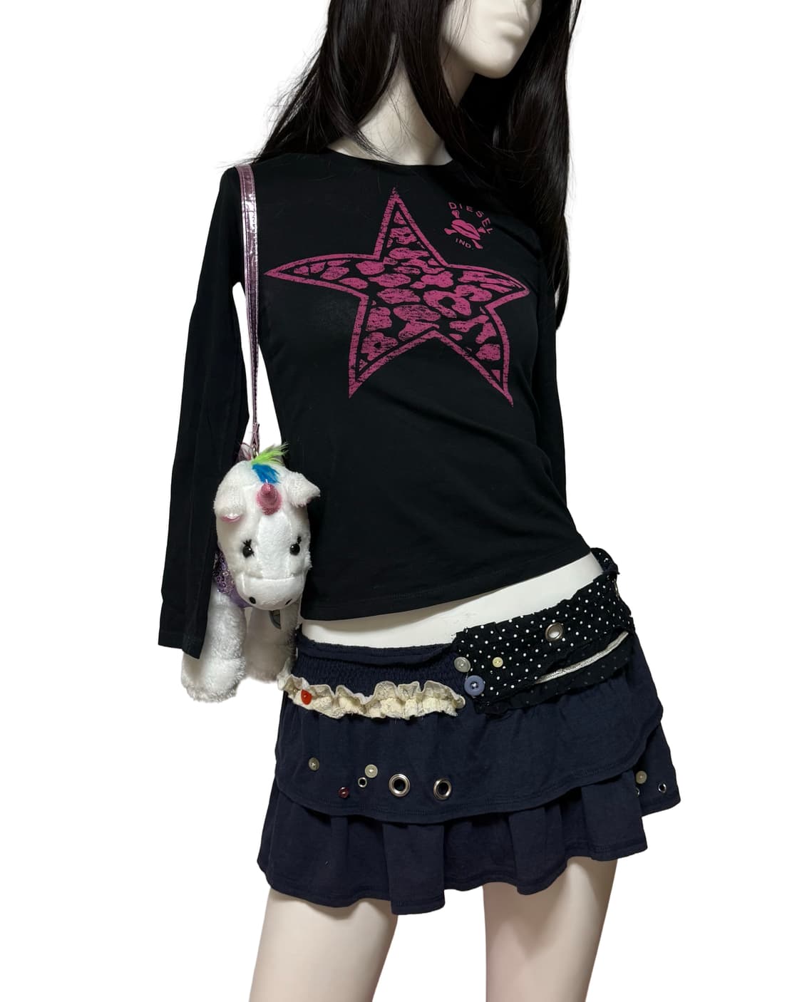 디젤 y2k 베이비 티셔츠 상품이미지2