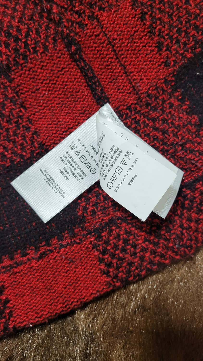 폴로 랄프로렌 레드&블랙 체크 가디건(M) 상품이미지7