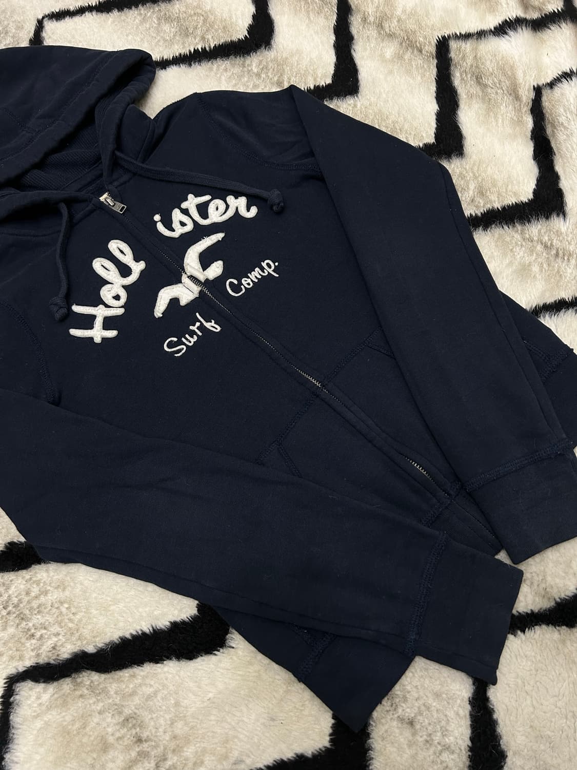 [S]홀리스터 스펠아웃 후드집업/기모/짙은네이비 상품이미지2