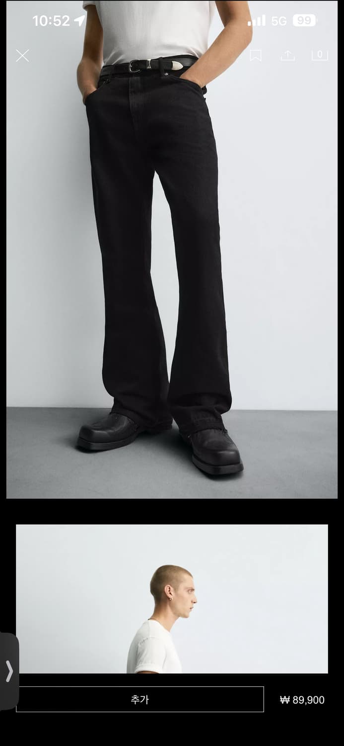 자라 플레어 데님 리처드스타크 핏 상품이미지6