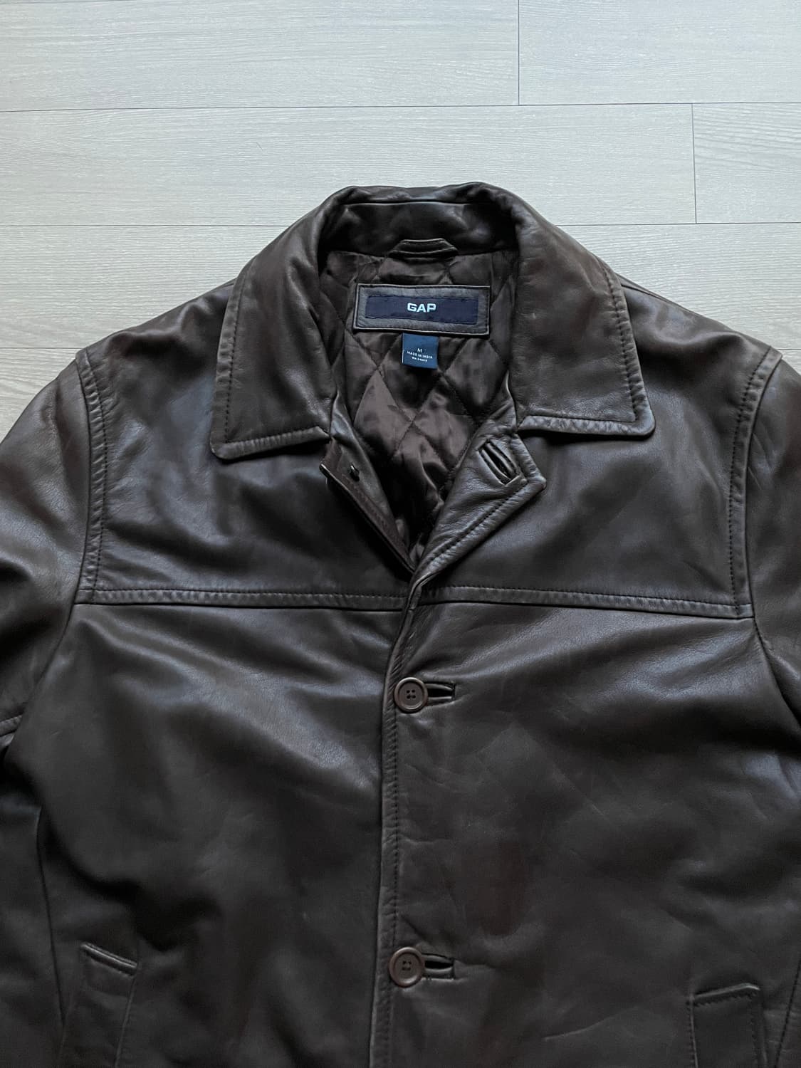 90s 올드갭 레더 카코트 브라운 gap carcoat 상품이미지4