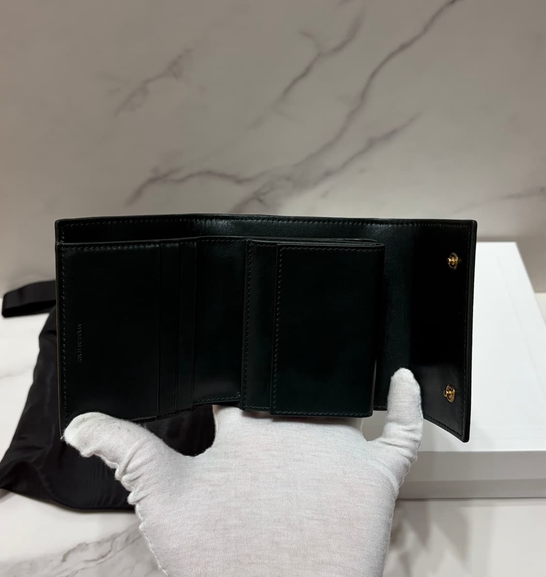 [정품] S급 셀린느 트라이폴드 중지갑 올리브 상품이미지3