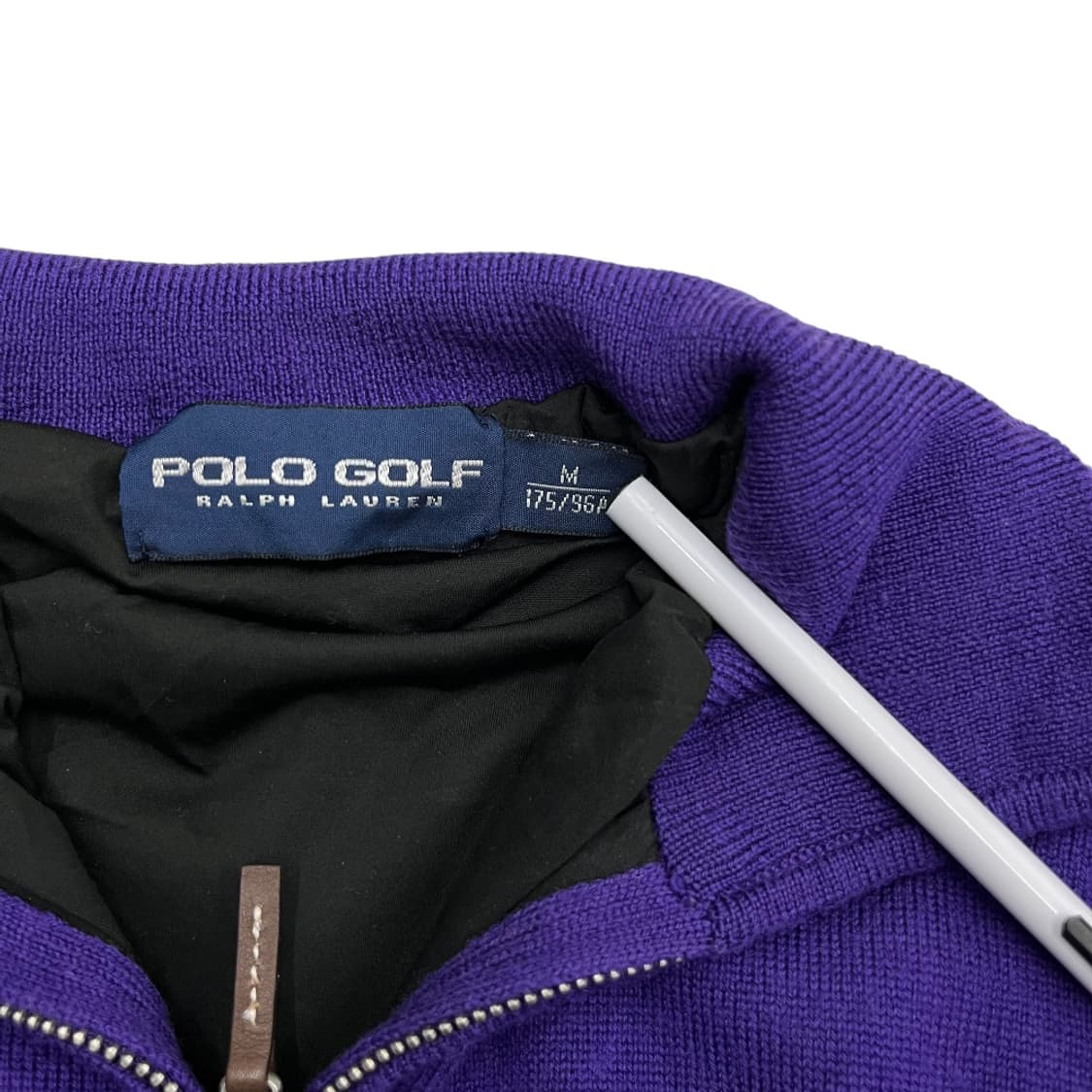폴로 랄프로렌 빅포니 퍼플 반집업 니트 M 상품이미지5