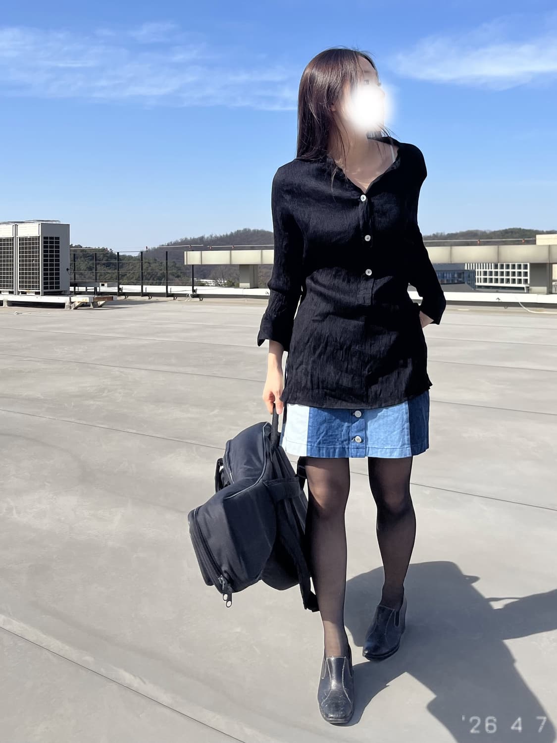 Patchwork Denim Skirt 패치워크 데님 스커트 상품이미지4