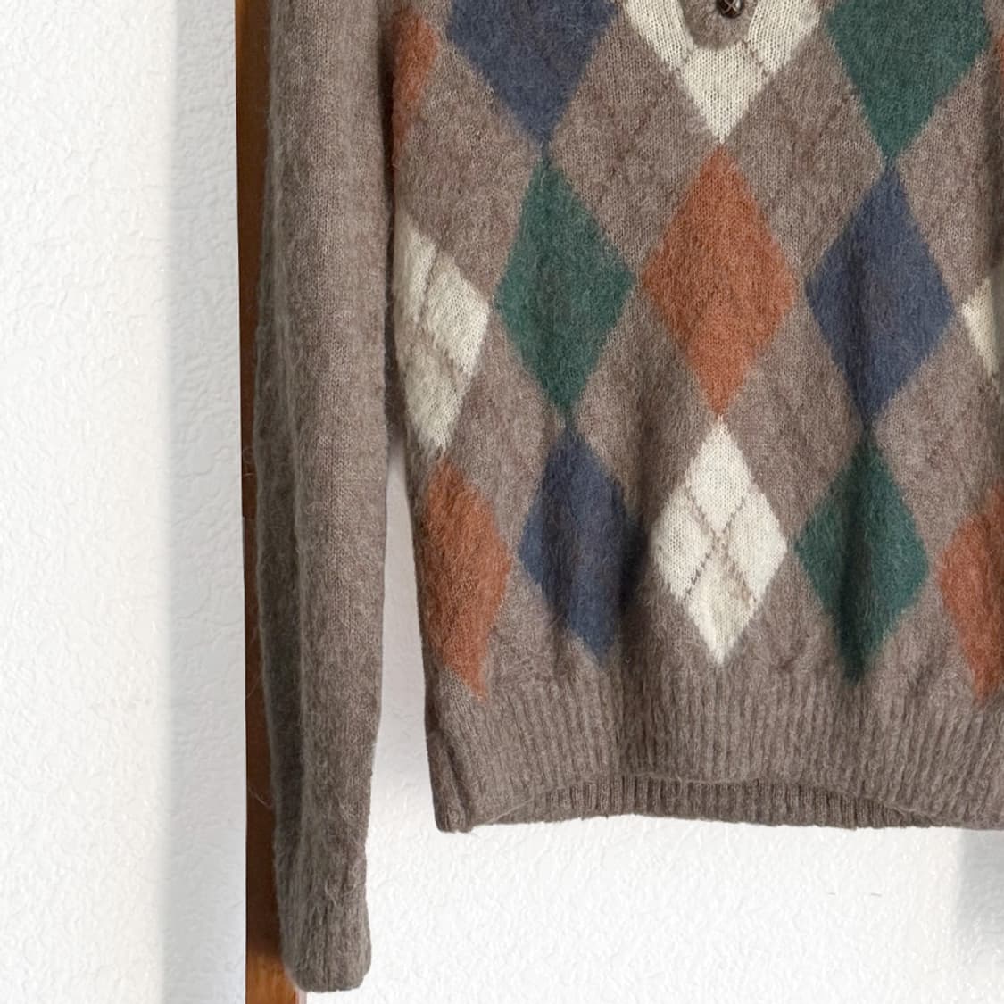 모헤어 우드랜드 아가일 니트 상품이미지3