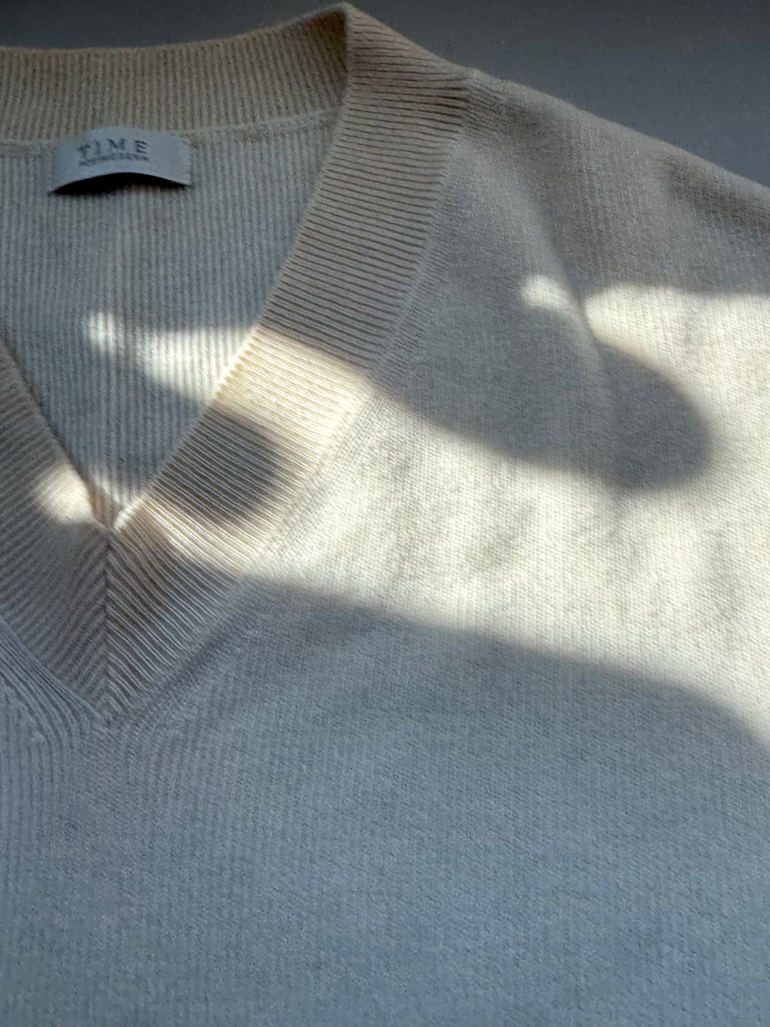 TIME 아이보리 V넥 캐시미어 100 니트 스웨터 브이넥 타임 한섬 상품이미지5
