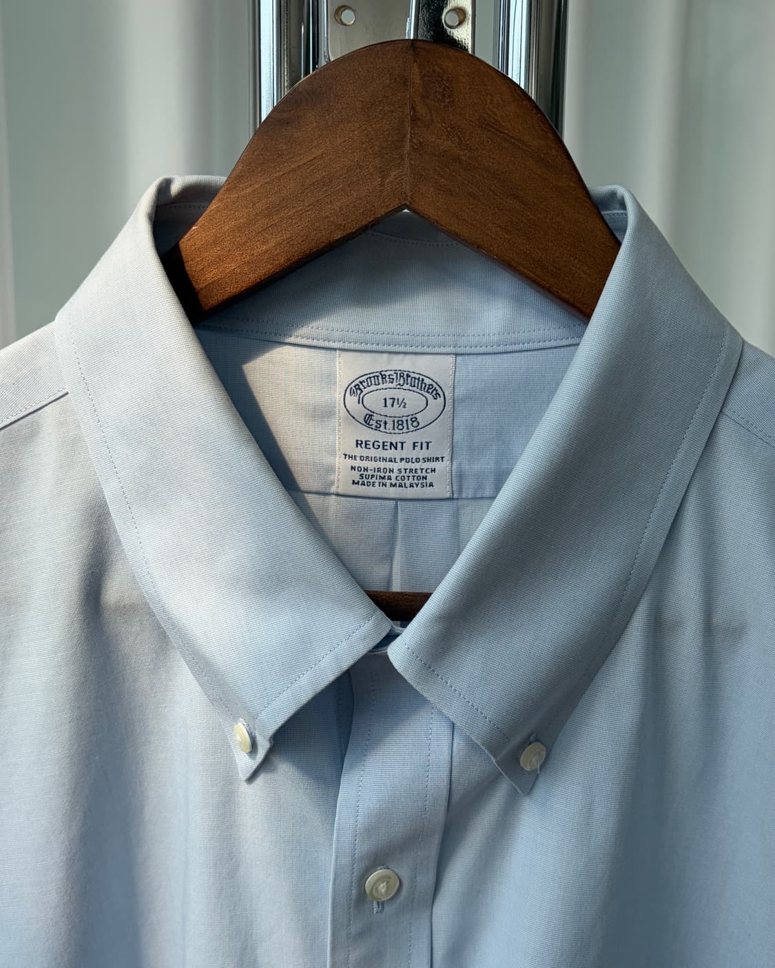 [XL]브룩스브라더스 리젠트핏 수피마 코튼 반팔 셔츠 상품이미지6