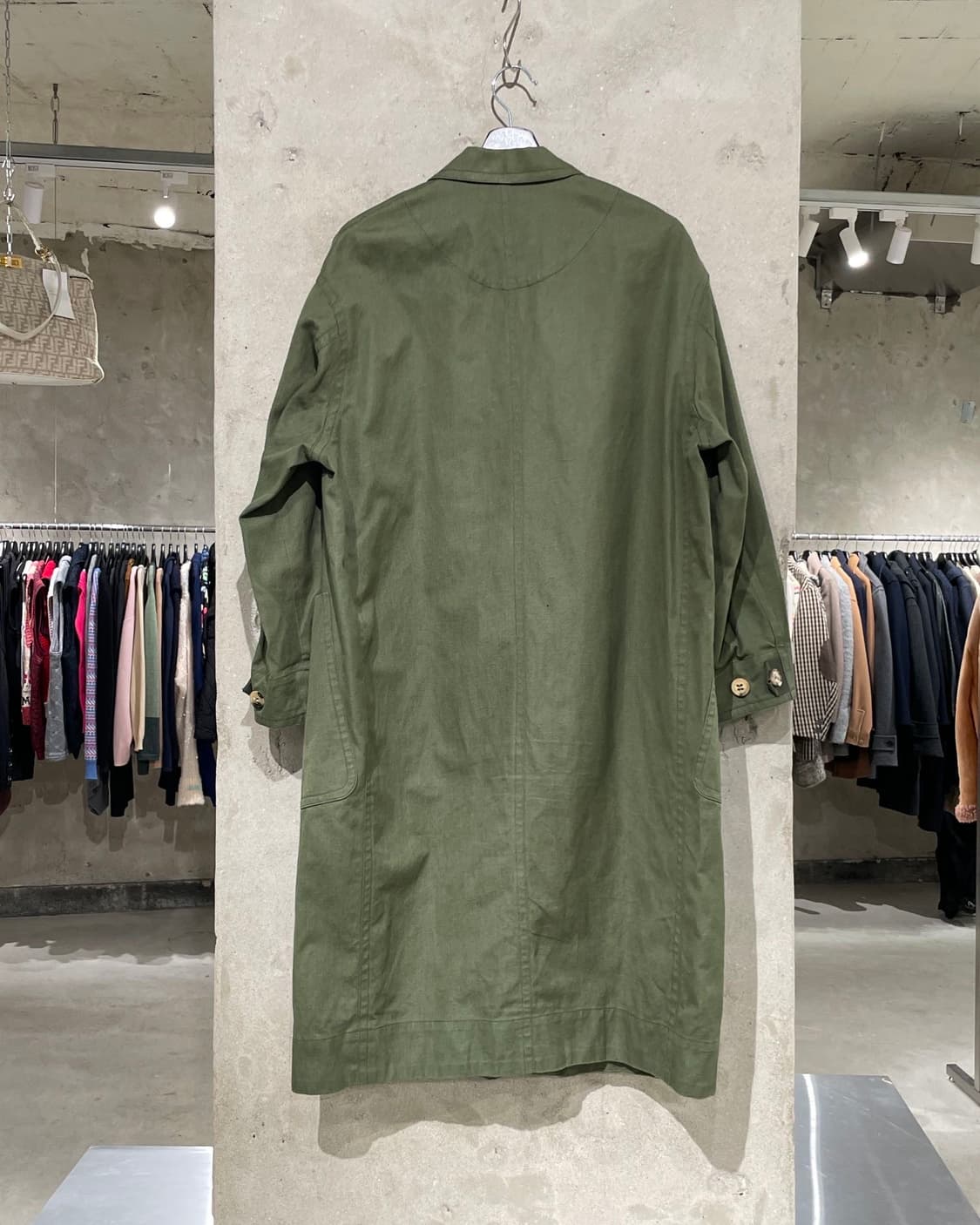 이자벨 마랑 에뚜왈 그린 히든 버튼 코튼 코트 상품이미지6