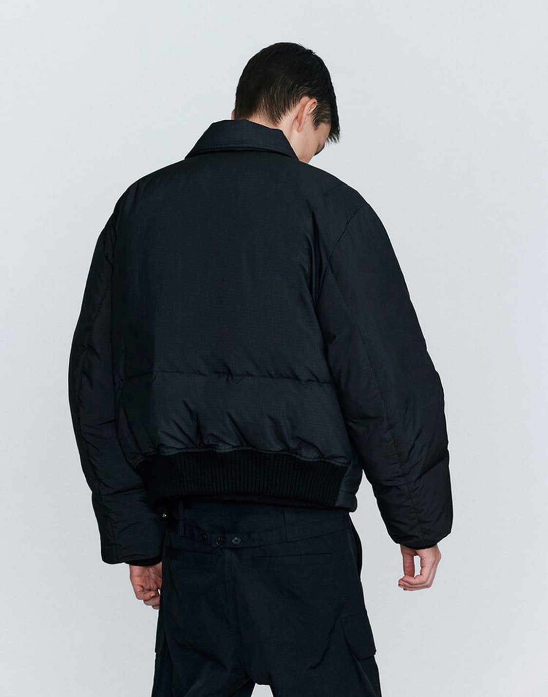 heute square down bomber jacket black[L] 상품이미지4