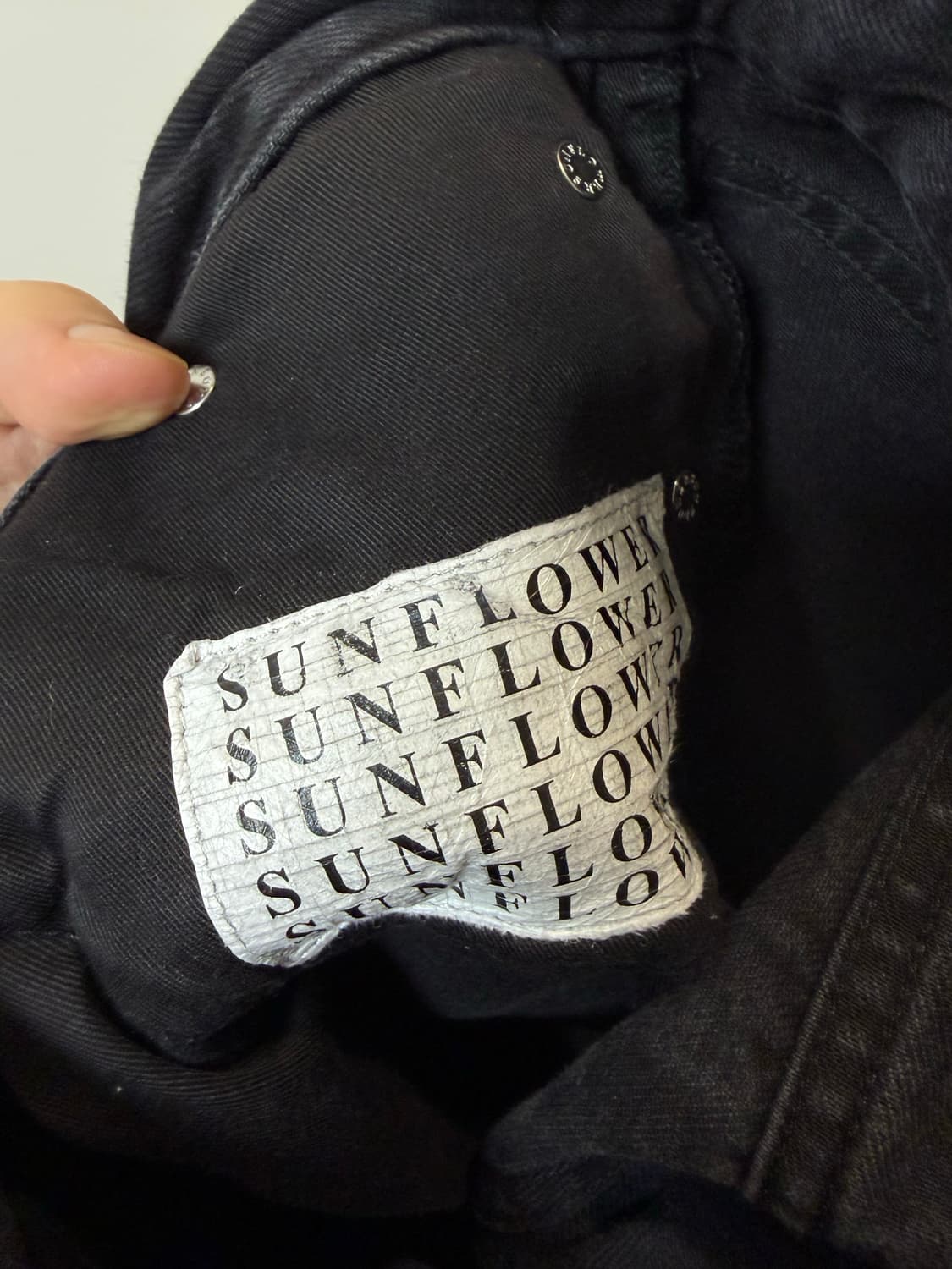 (31) Sunflower 선플라워 루즈핏 흑청 데님팬츠  상품이미지7