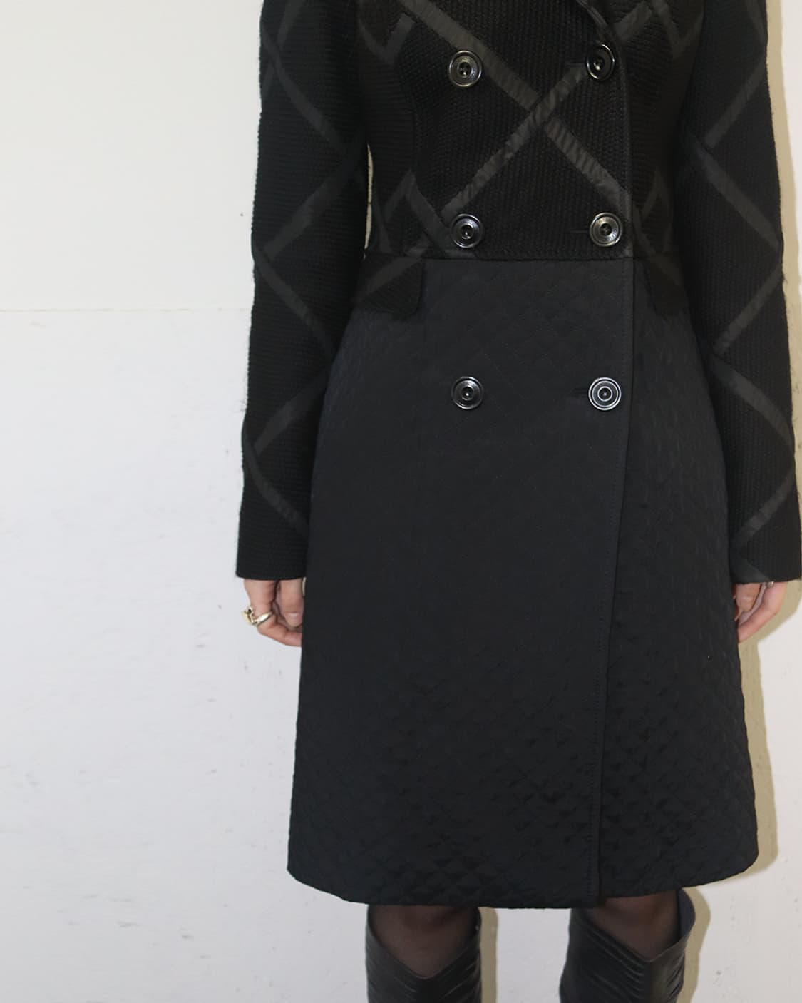 알레산드로 델라쿠아 듀얼 패턴 지오매트릭 코트 상품이미지3