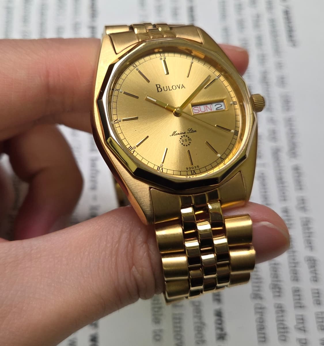 빈티지 부로바 마린스타 올금장 데이데이트 각베젤 쿼츠 쥬빌리줄 ver.
 상품이미지4