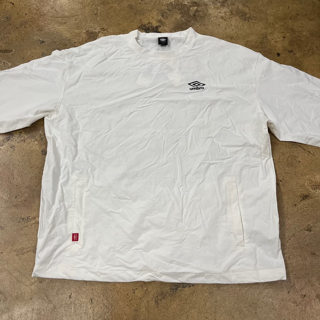 [정품/2XL] 엄브로 화이트 긴팔 티셔츠 b19 상품이미지3