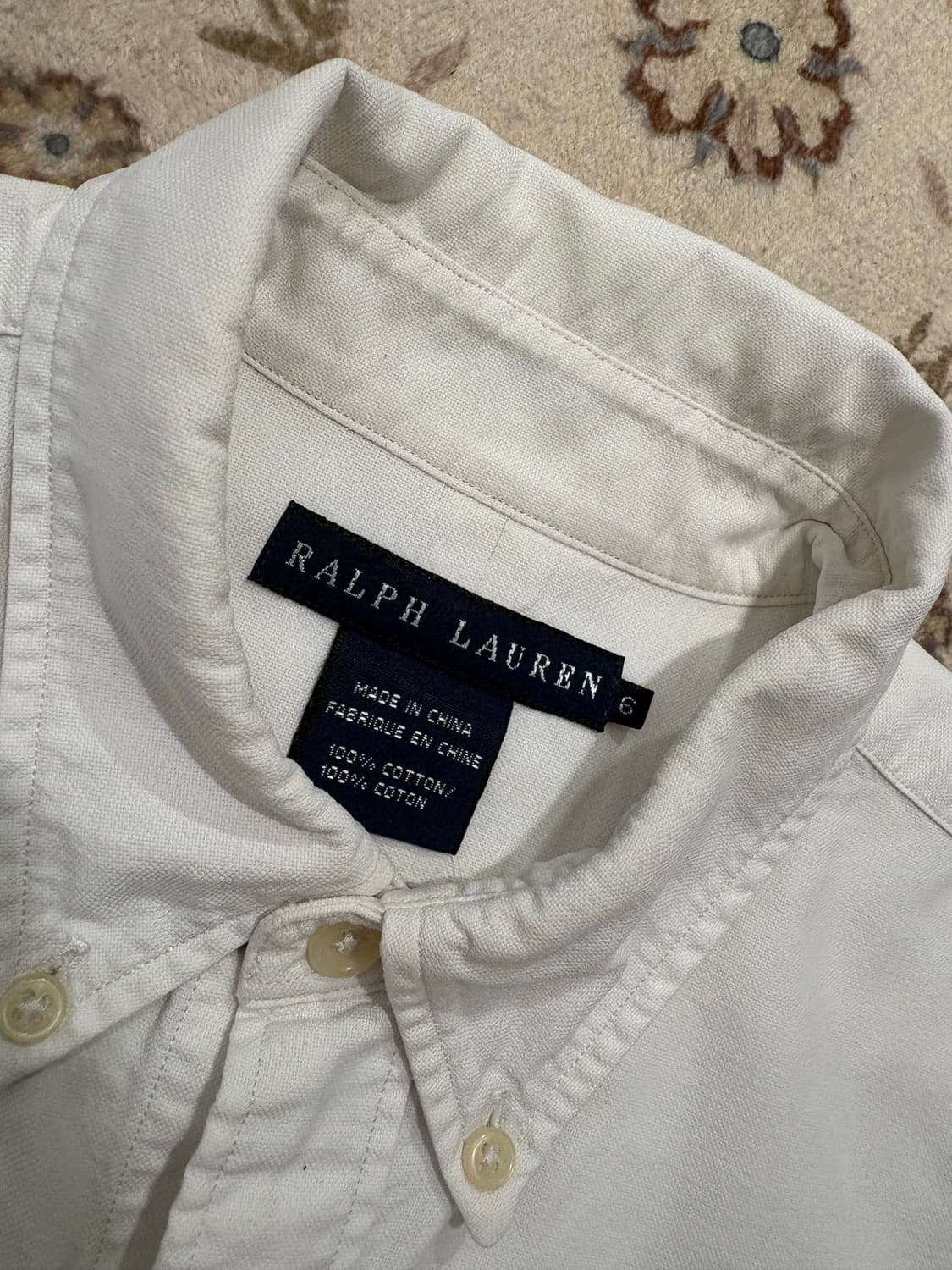 폴로랄프로렌 포니로고 화이트긴팔셔츠 상품이미지4