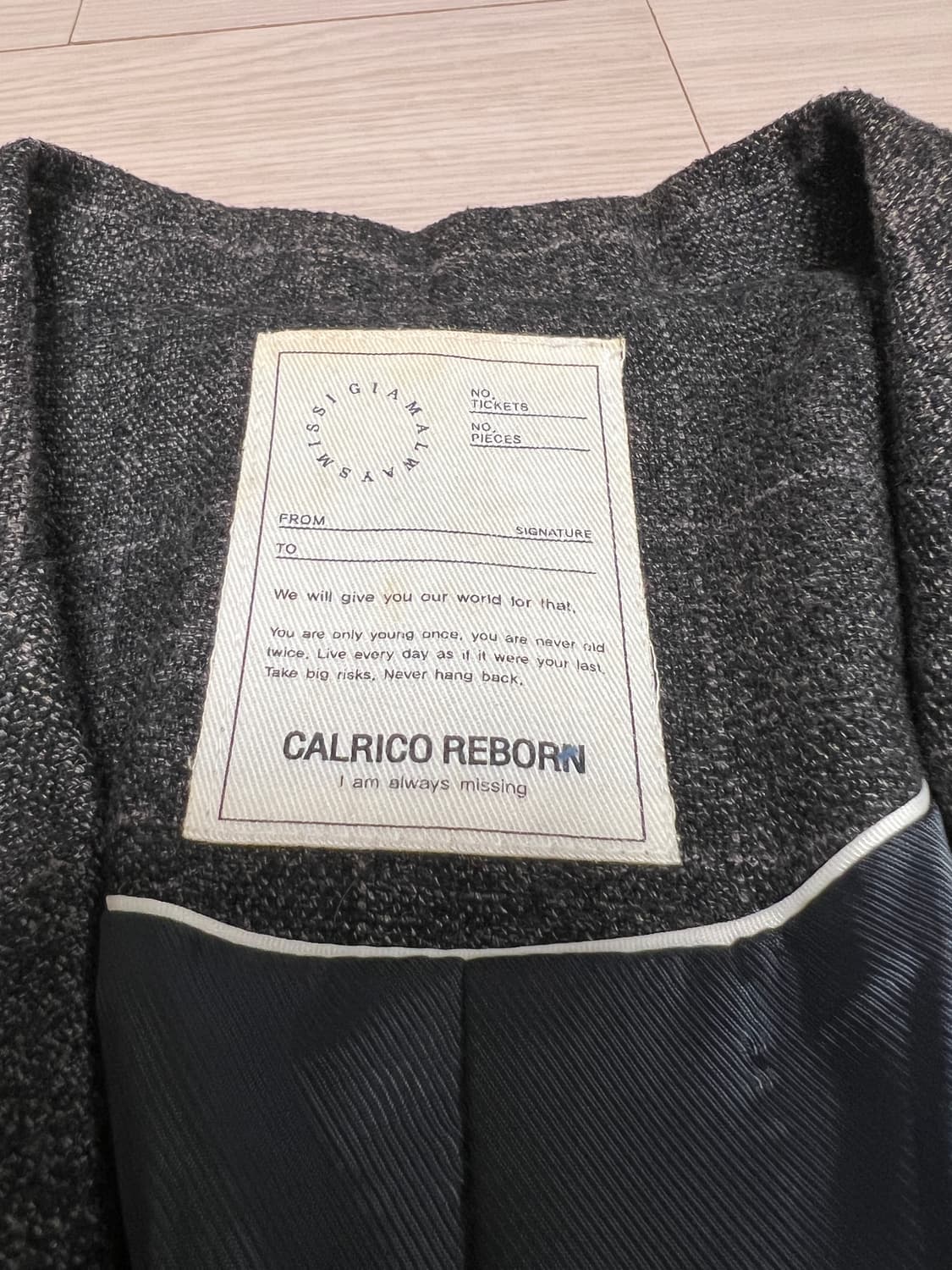 울 헤비원단 체크 셋업 수트 (자켓+팬츠) / 48 상품이미지7