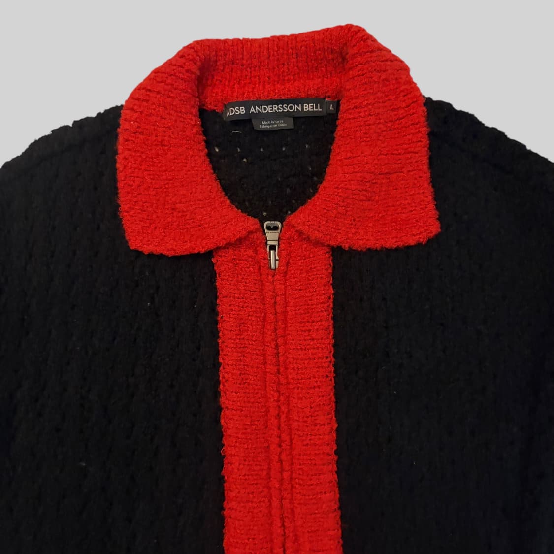 앤더슨벨 엘라스 컬러블럭 가디건 L 상품이미지4