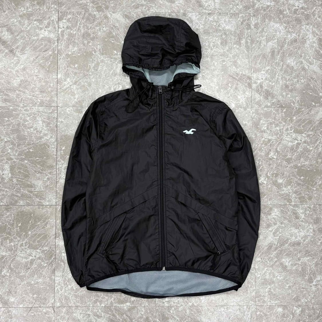 홀리스터 y2k 여리핏 블랙 윈드브레이커 자켓 바람막이 후드집업(S) 상품이미지2