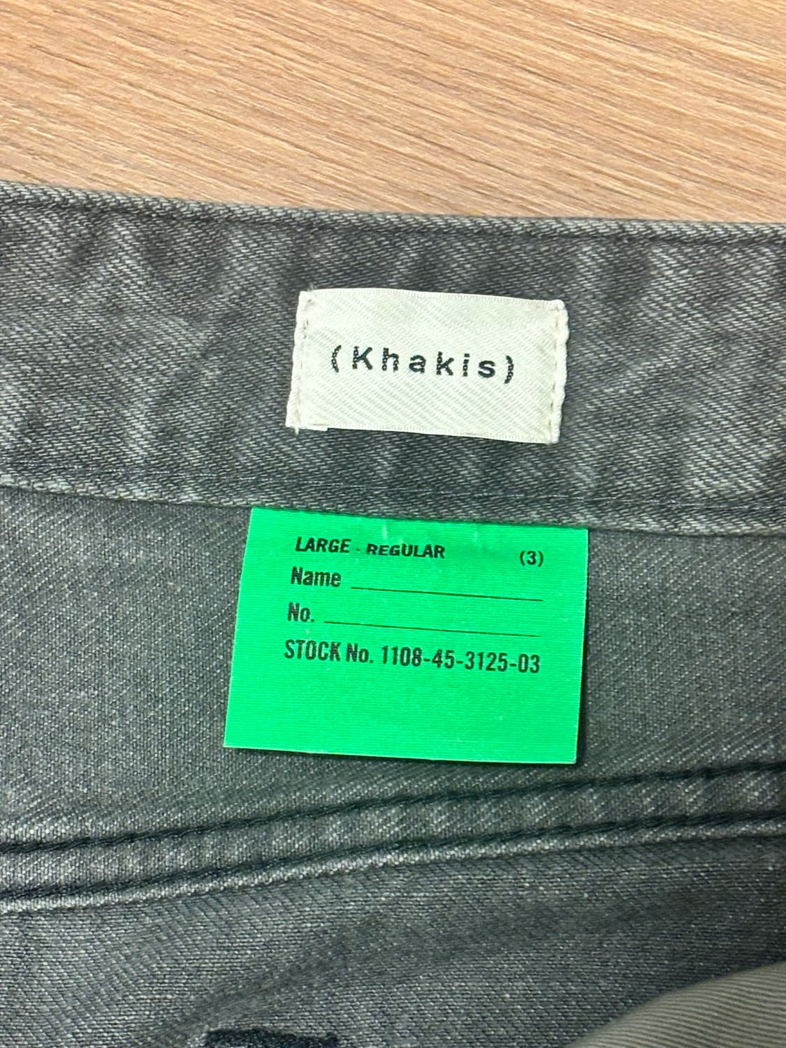 카키스 셀비지 그레이 팬츠 상품이미지2