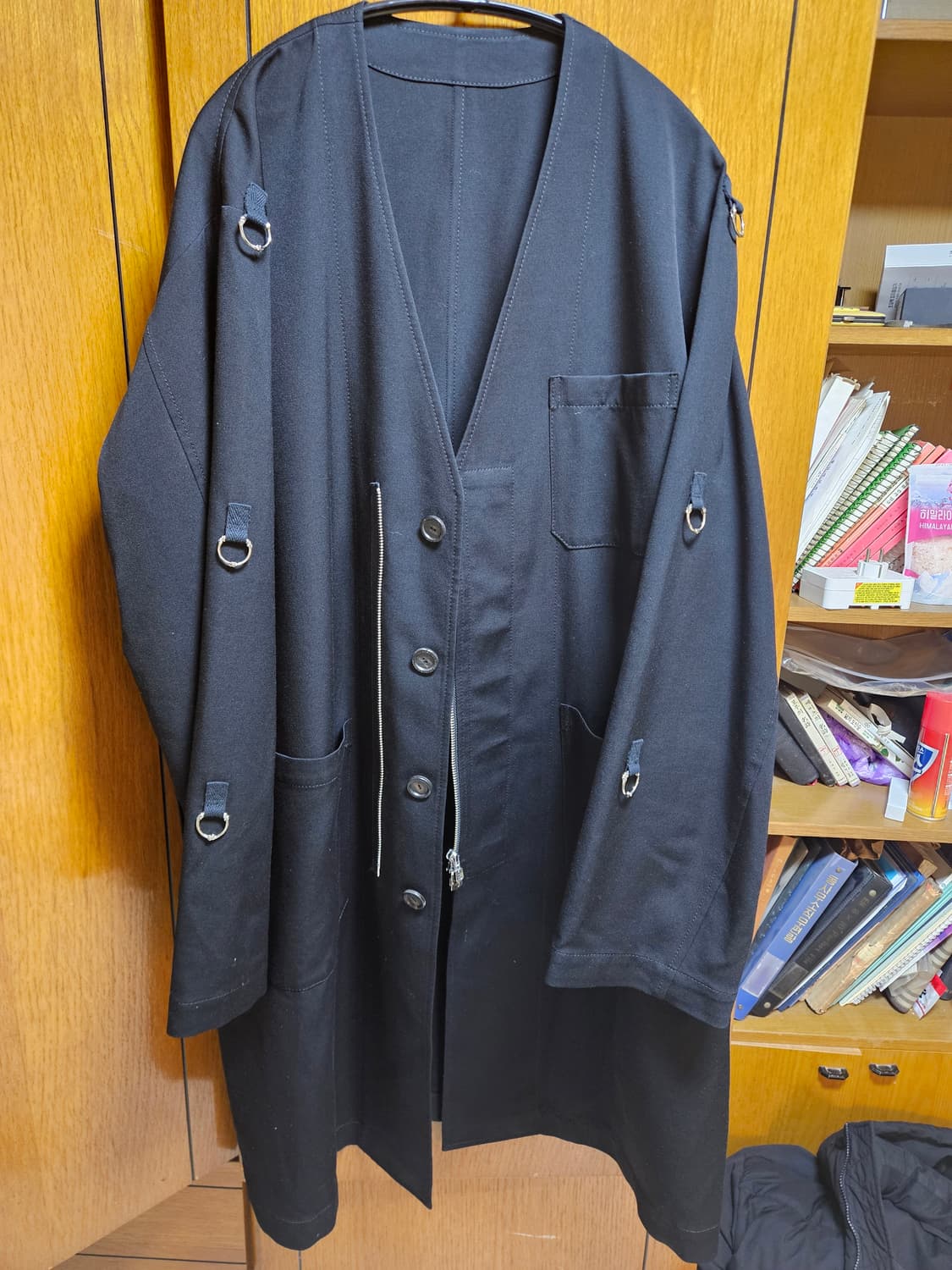 타카히로미야시타 더 솔로이스트 오버 코트 블랙 상품이미지2