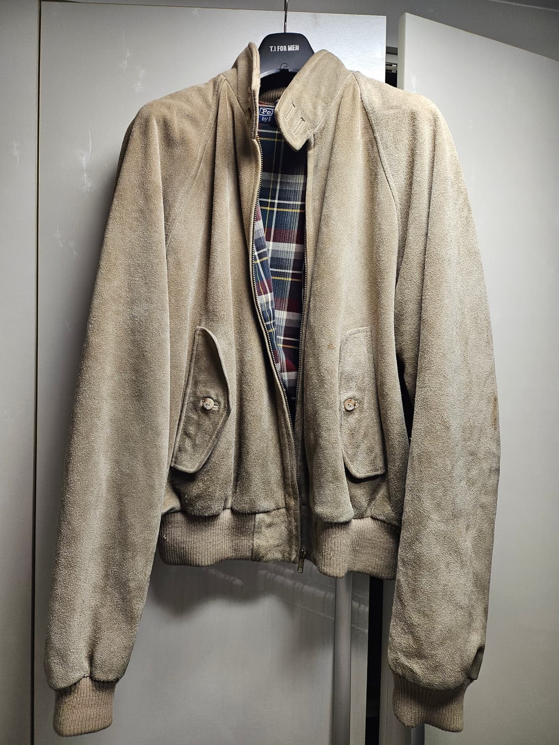 90's 폴로 스웨이드 해링턴자켓 상품이미지1