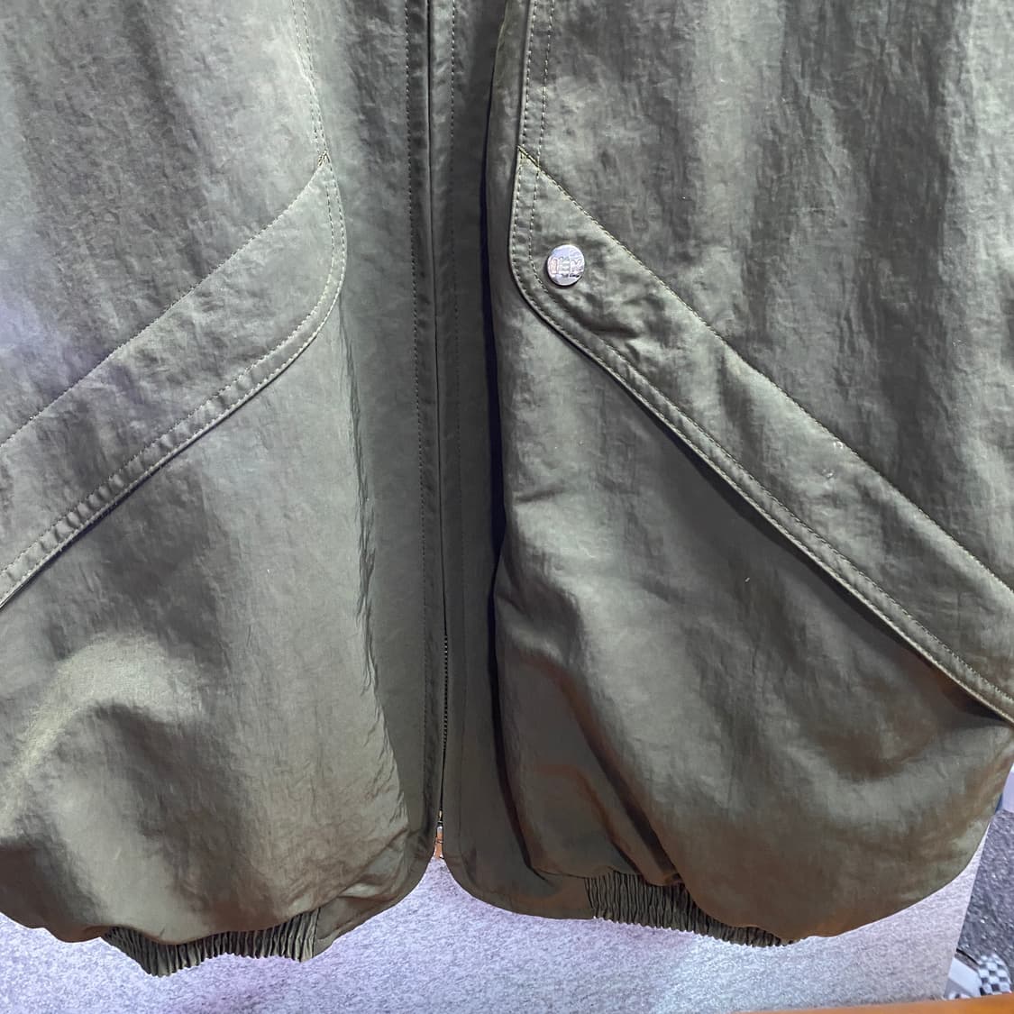 이에이 칼라 오버사이즈 카키 자켓 B4214 상품이미지3