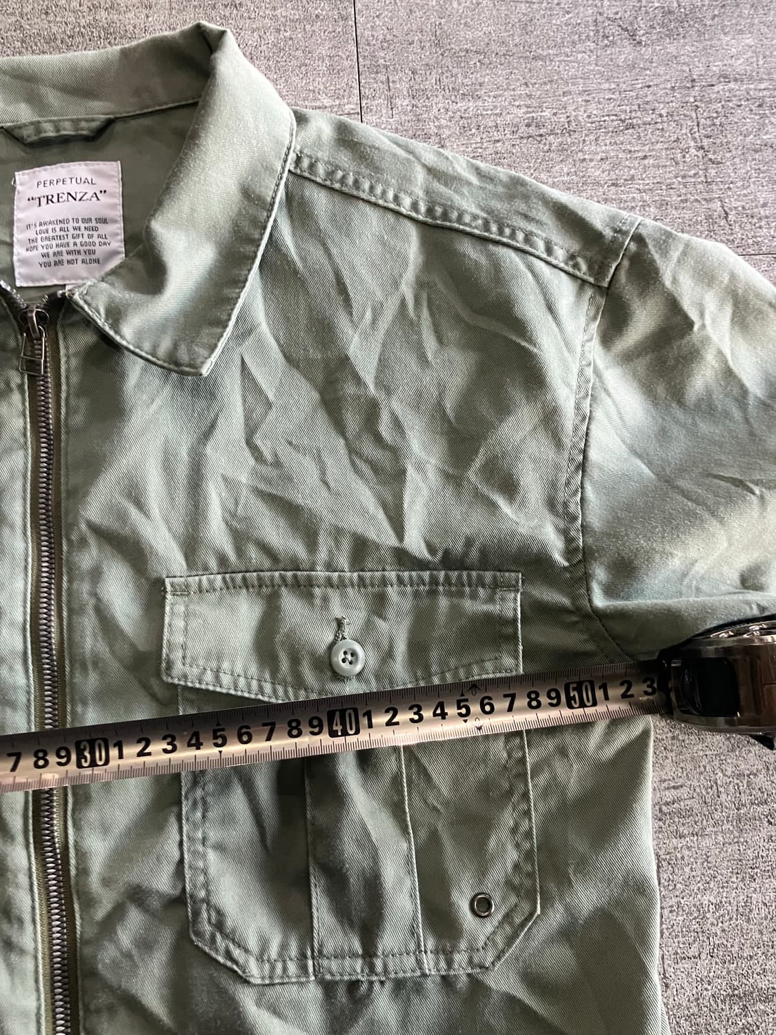 일본빈티지 Trenza 올드스쿨아메카지 사파리 반팔집업자켓 상품이미지2