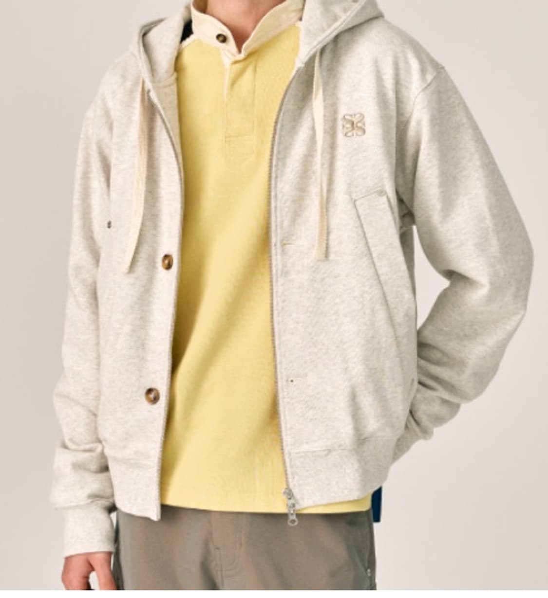 세터 (SATUR) 테오 코튼 올 데이 후드집업 멜란지그레이 L 상품이미지7