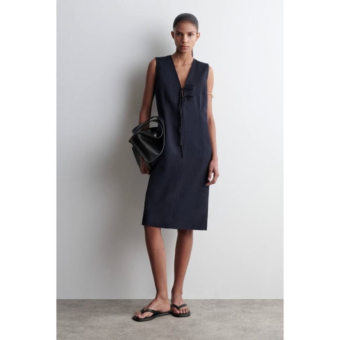 코스 COS 25 타이 프런트 원피스 상품이미지1