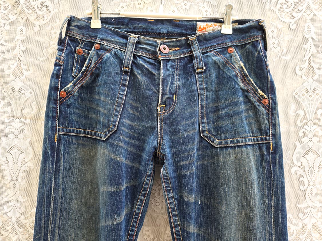 y2k 빅존 브래퍼스 셀비지 부츠컷 상품이미지2