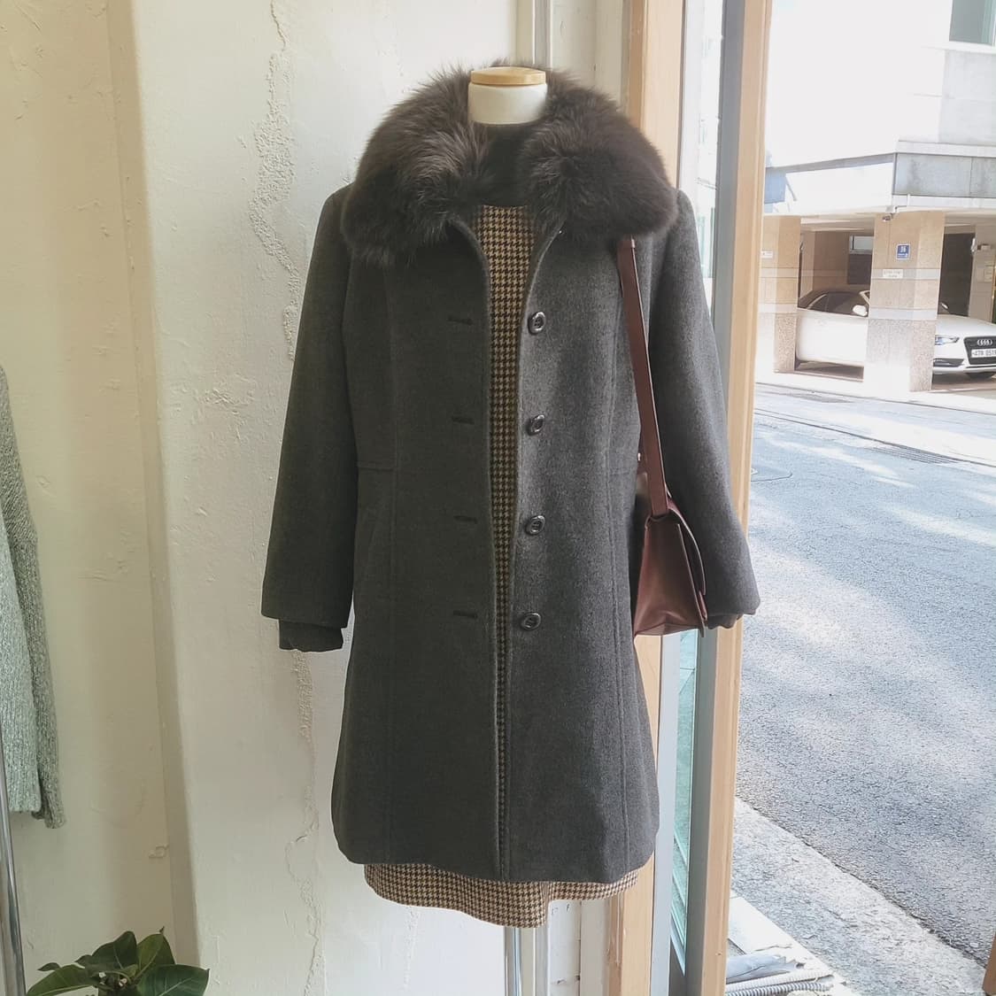 블루폭스퍼 앙고라 코트 상품이미지2