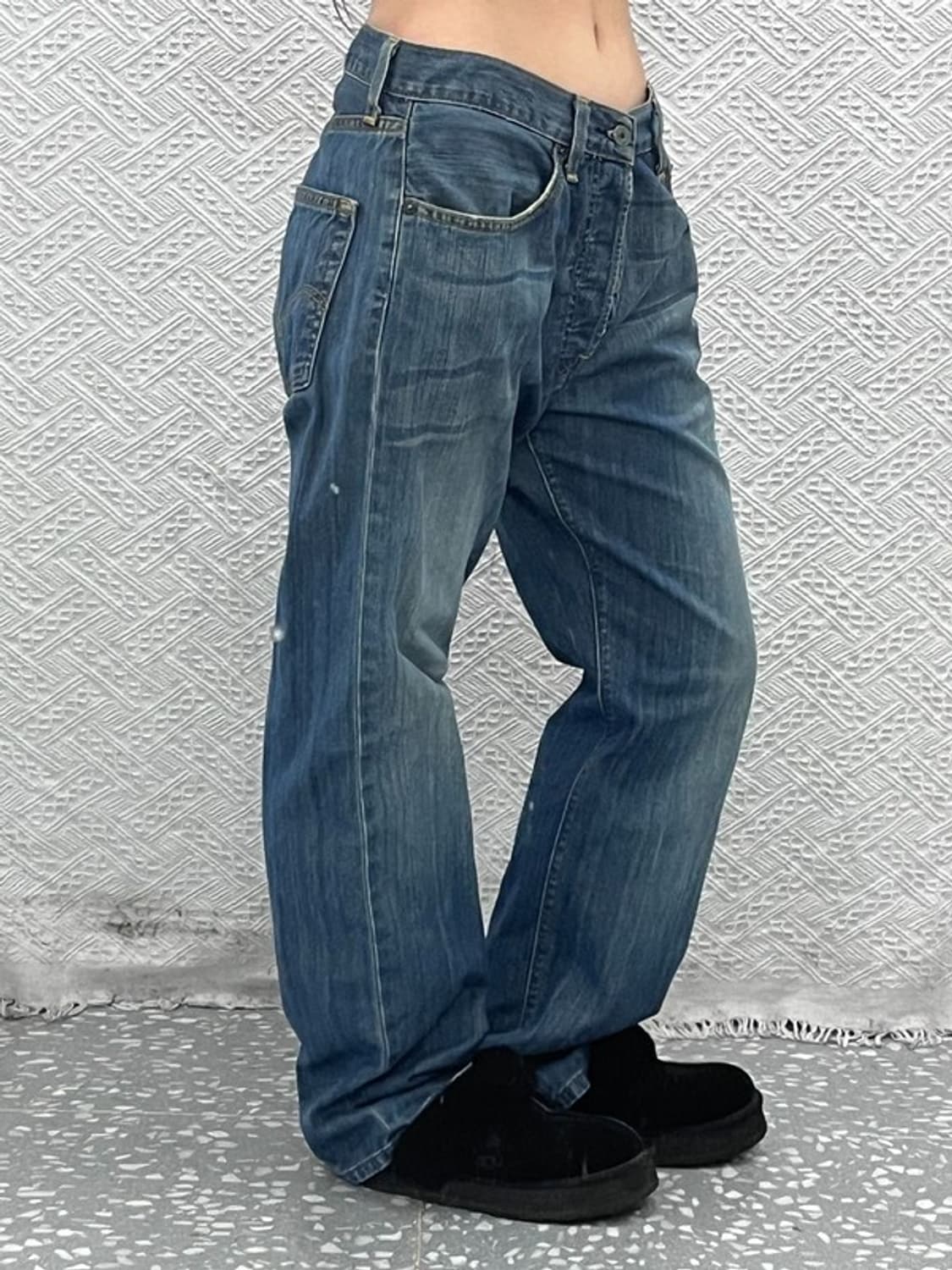 리바이스 501 올드스쿨 빈티지 워싱 진청 데님팬츠 32인치 C11004 상품이미지2