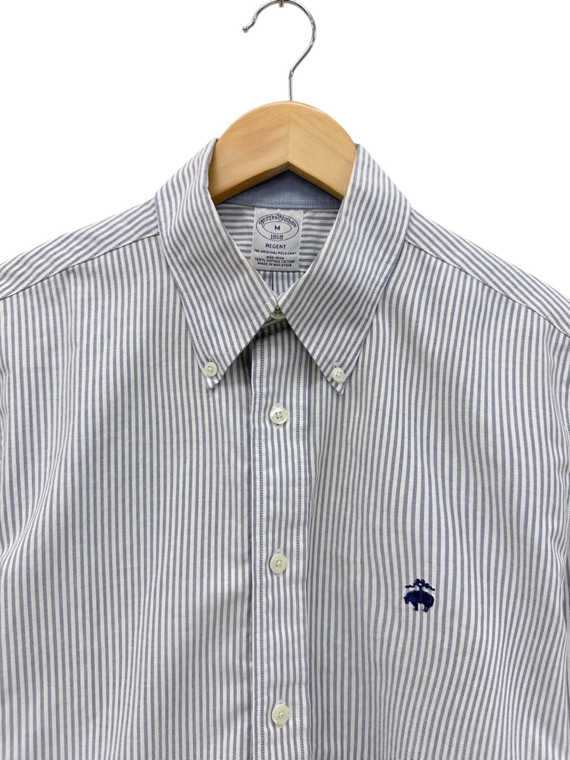 브룩스브라더스 스트라이프 셔츠 화이트&스카이블루 (M) 상품이미지2