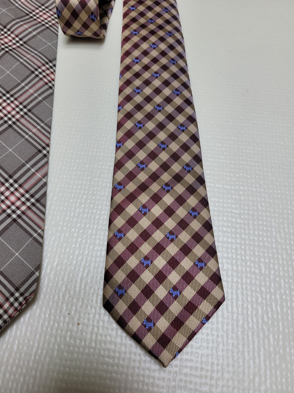 넥타이 3종 (체크패턴 아이보리, 그레이, 브라운) 상품이미지5