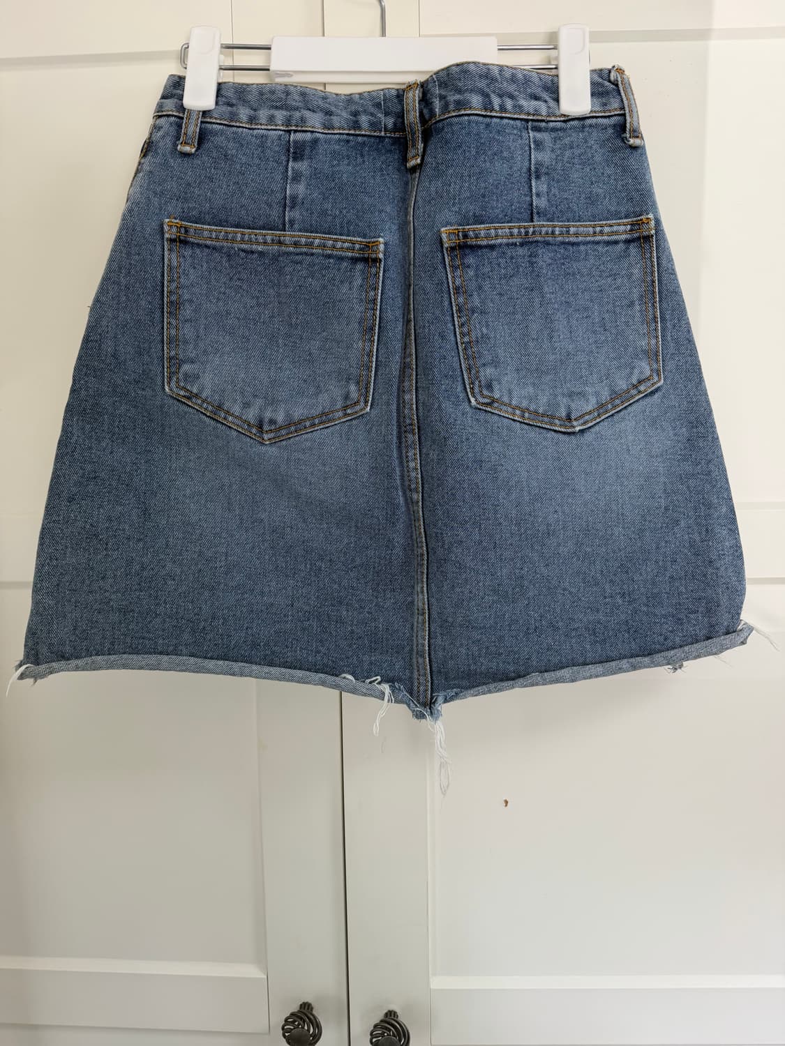 빈티지 언발 데님 미니 스커트 상품이미지2