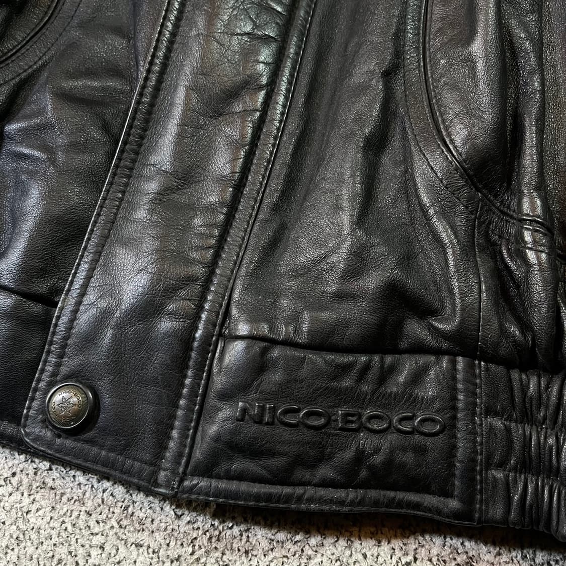 Vintage 빈티지 소가죽 봄버 자켓 상품이미지2