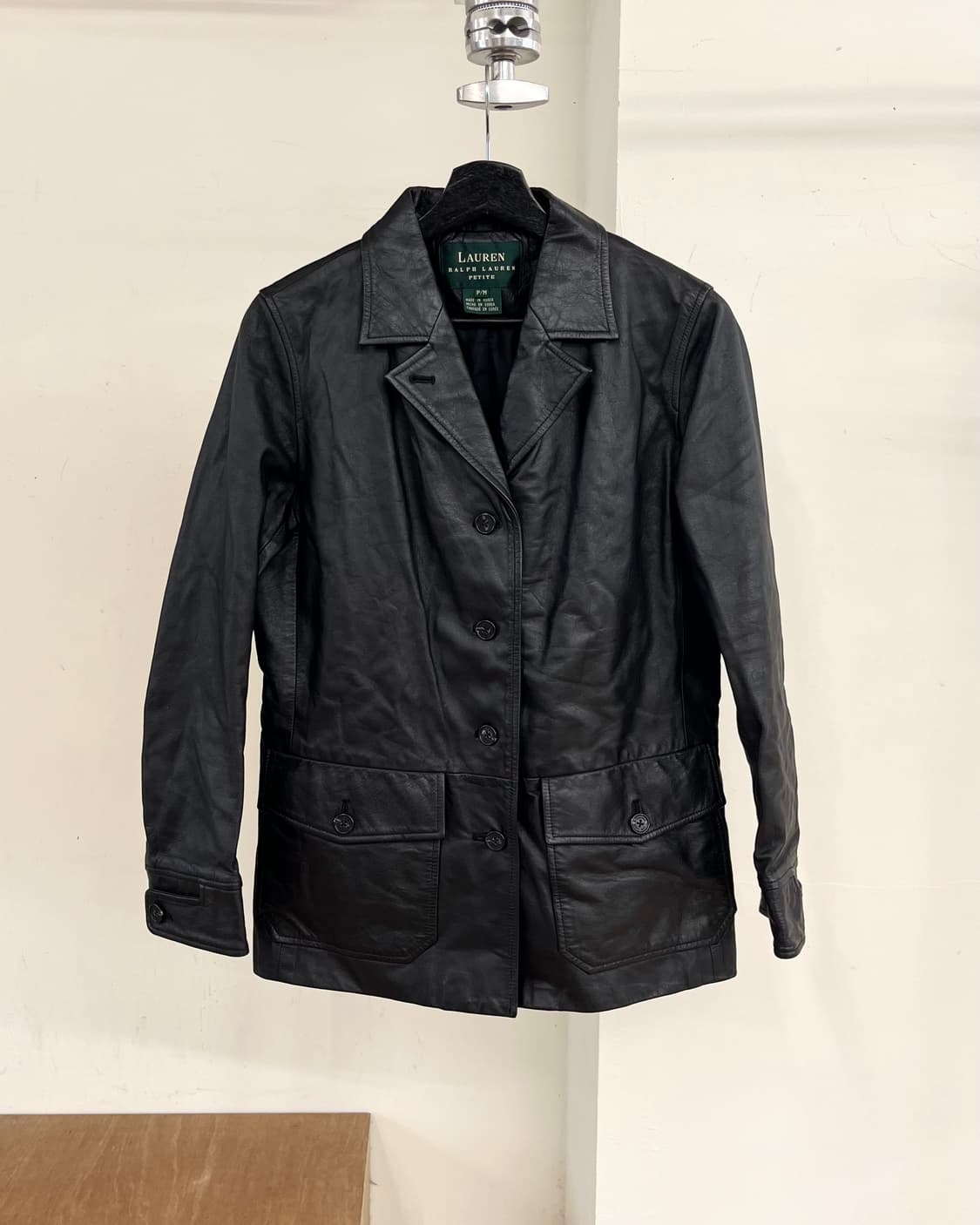 랄프로렌 블랙 레더 블레이저 자켓 상품이미지1