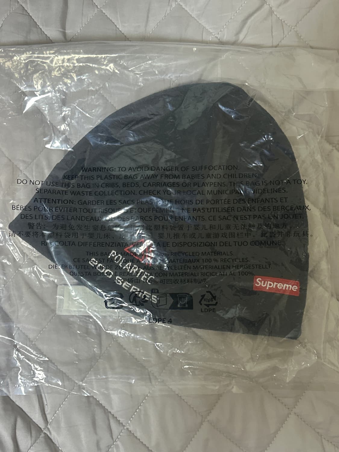 슈프림 폴라텍 스포츠 비니 블랙 상품이미지2