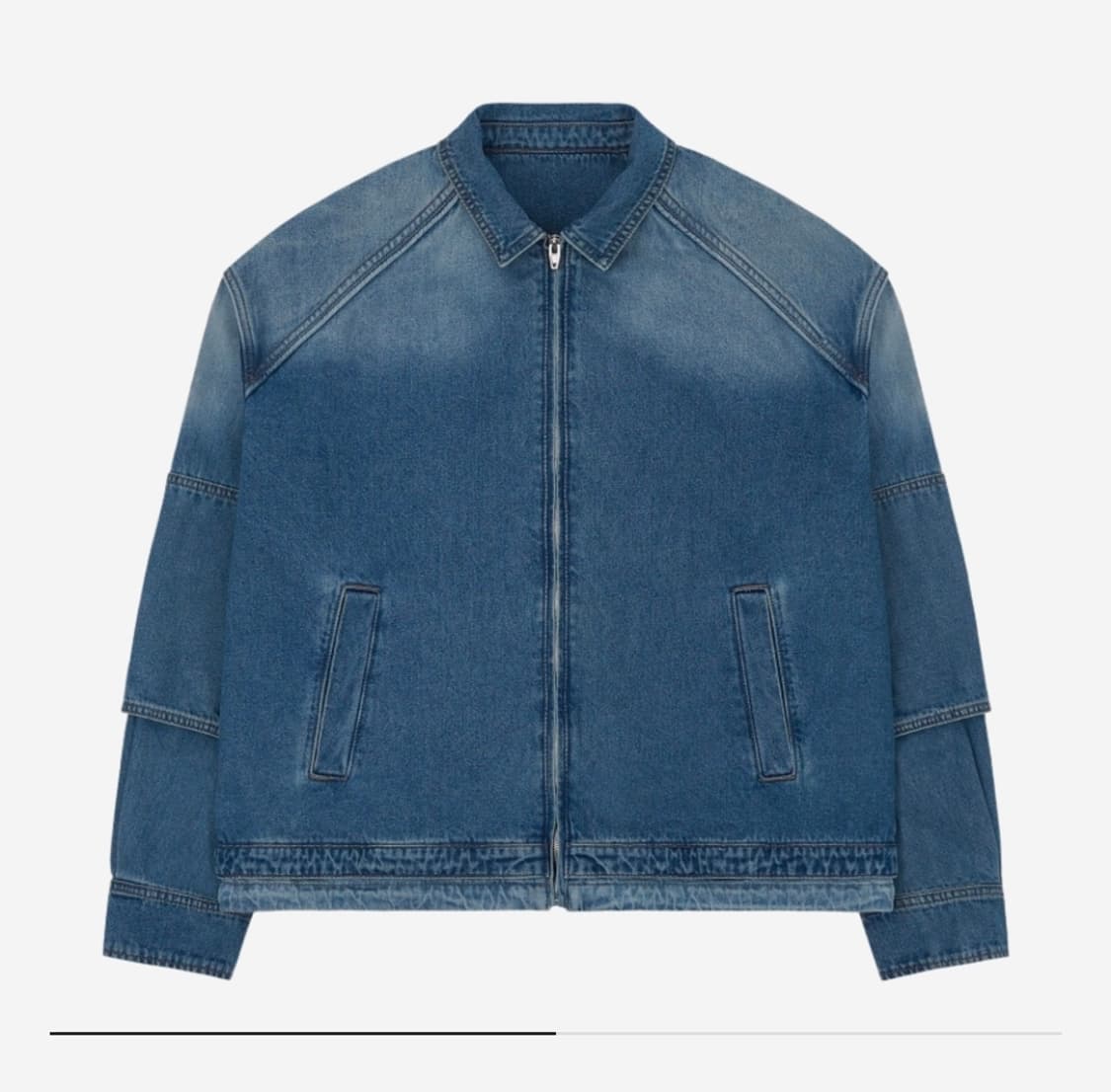 준지 콘 데님 디테일셔츠 블루 상품이미지1