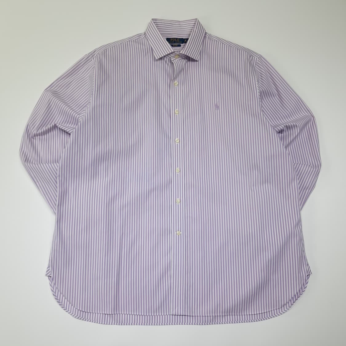 CL447 XL 폴로 코튼 뱅갈스트라이프 라벤더 퍼플 셔츠 남방 상품이미지1