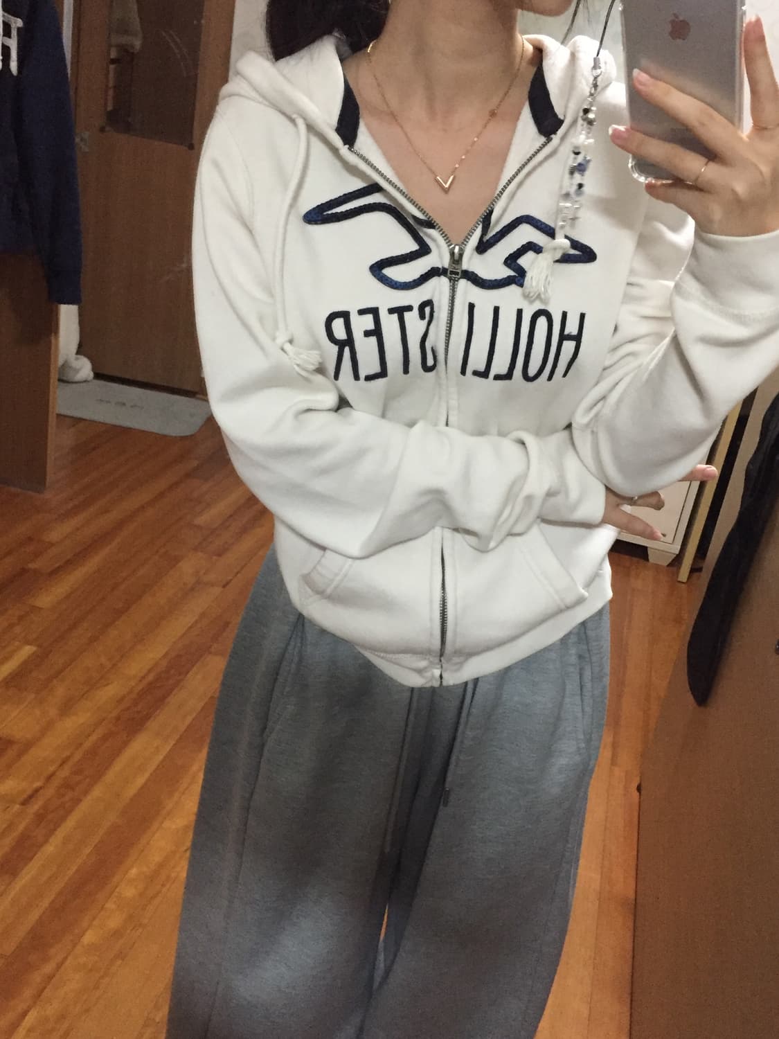 홀리스터 대장 빅로고 후드집업 상품이미지2