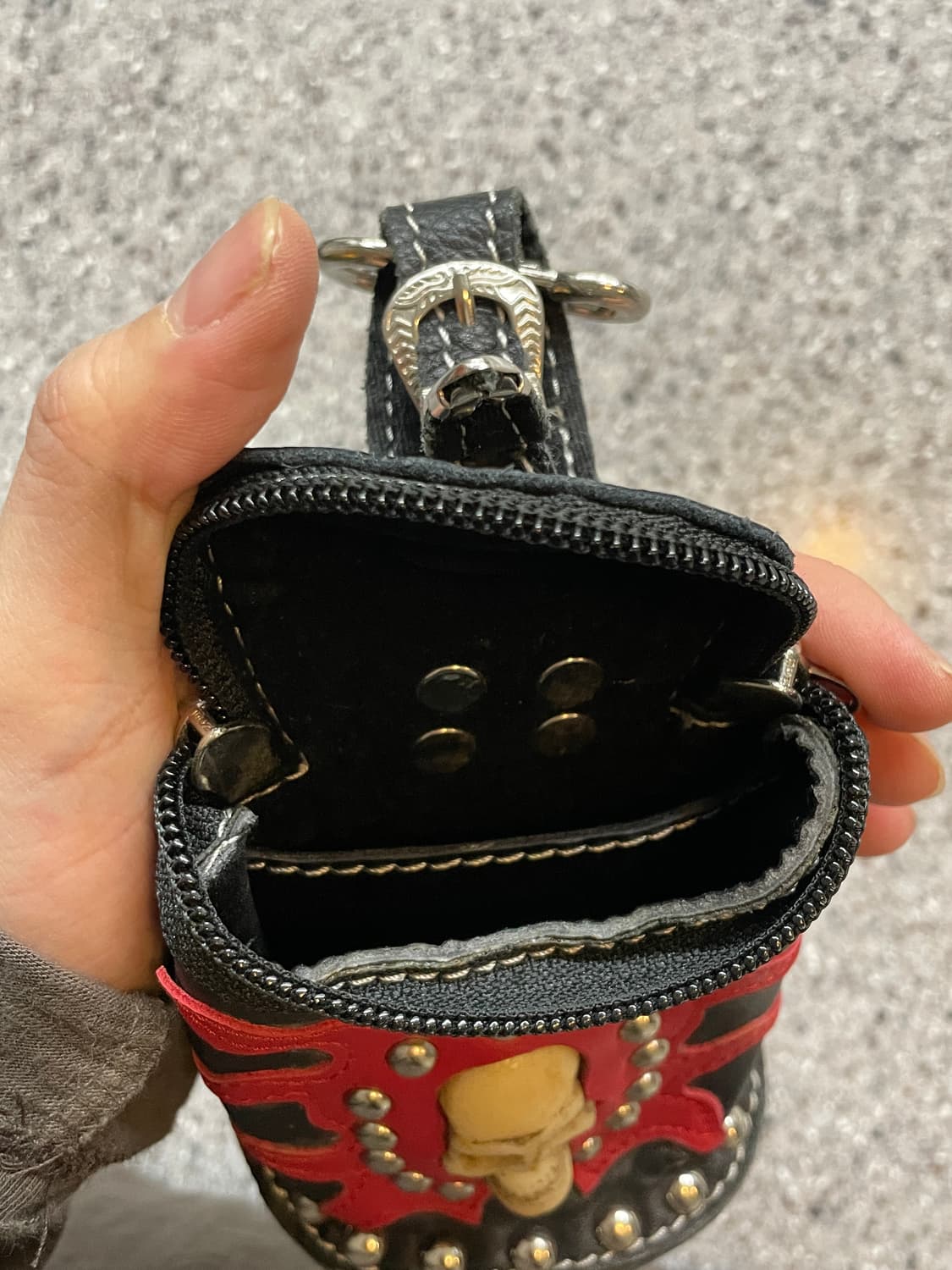 flame skull key ring pouch 상품이미지5