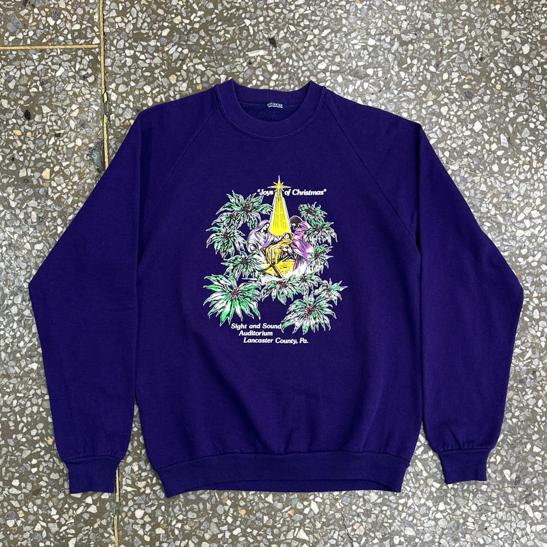 8~90s USA 크리스마스 빈티지 스웻셔츠 S 상품이미지3